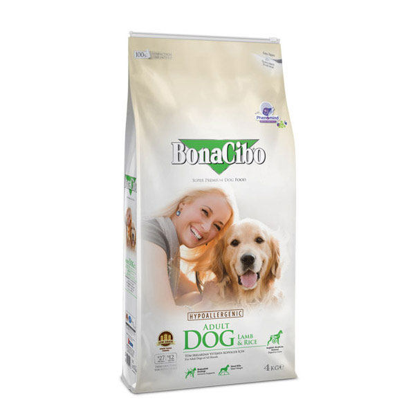 غذای خشک سگ بوناسیبو طعم بره و برنج ۴ کیلوگرمی
