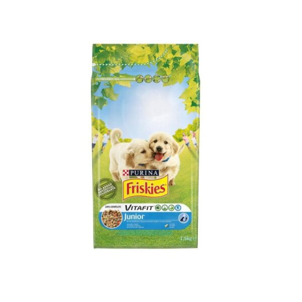 غذا خشک سگ جوان فریسکیز طعم شیر و سبزیجات 1.5 کیلو