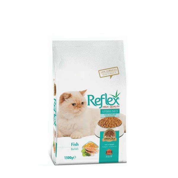 غذای خشک گربه عقیم شده رفلکس ۱۵ کیلویی