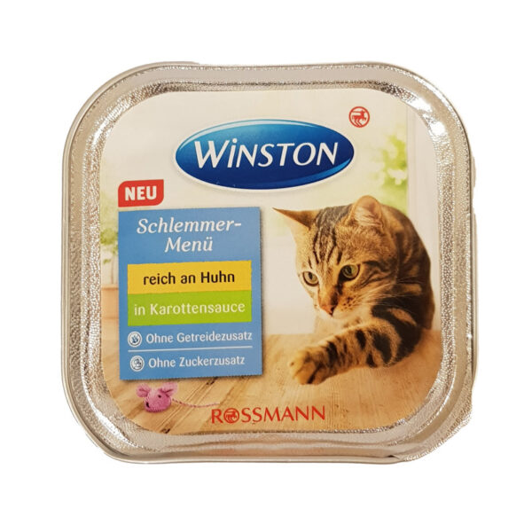 سوپ گربه وینستون طعم مرغ همراه سس هویح