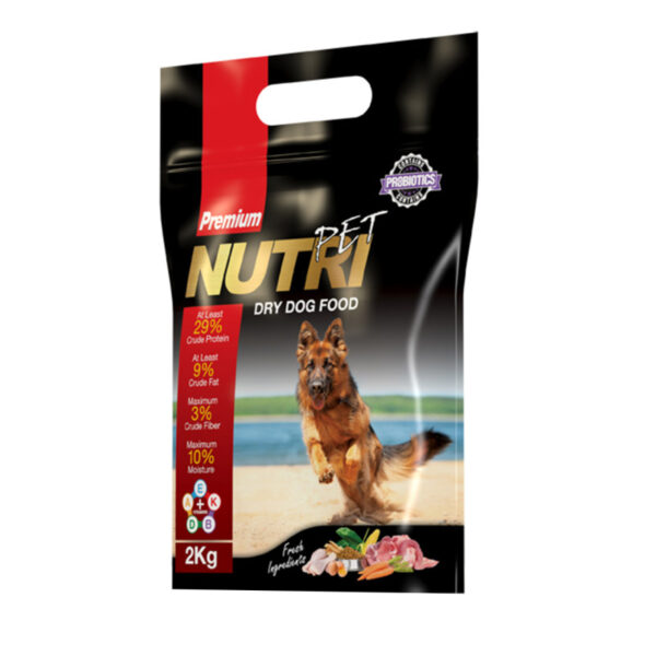 غذای خشک سگ بالغ پریمیوم نوتری پت ۲ کیلویی