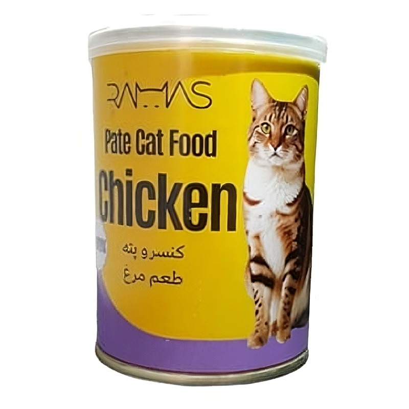 کنسرو پته گربه راماس با طعم مرغ ۴۲۵ گرمی