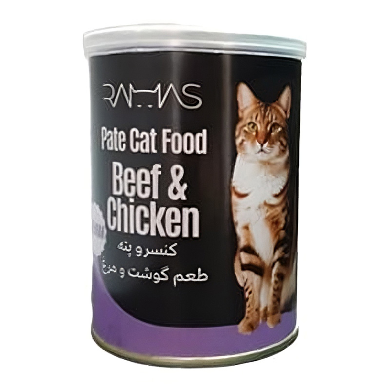 کنسرو پته گربه راماس طعم گوشت و مرغ ۴۲۵ گرمی