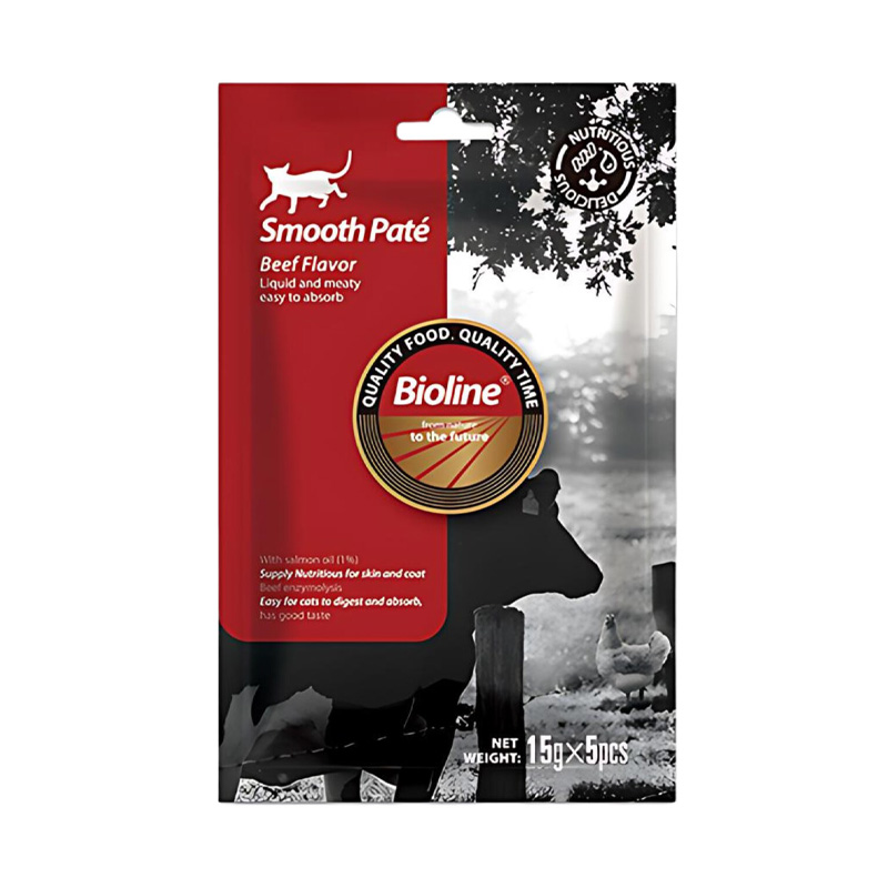 طعم‌دهنده غذای گربه بایولاین با طعم گوشت گاو