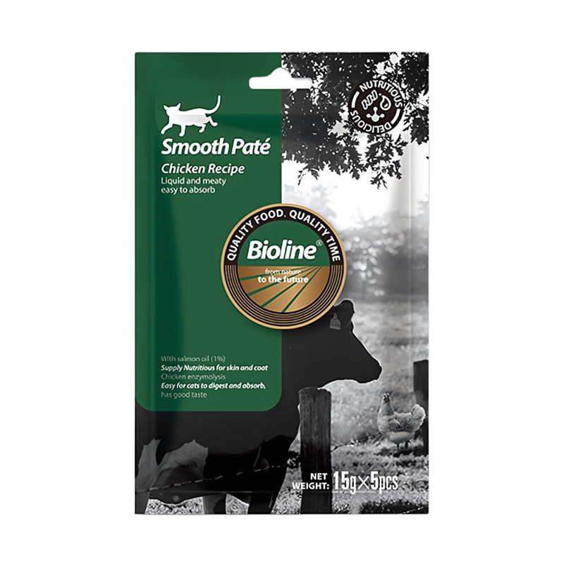 طعم‌دهنده غذای گربه بایولاین با طعم مرغ