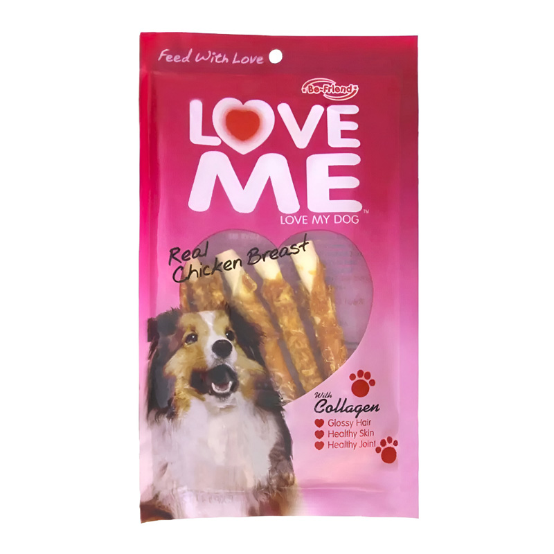 تشویقی سگ لاو می سینه مرغ واقعی دورپیچ 60 گرمی